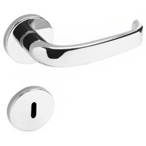 Conjunto de Fechadura 6236 em Zamac Interna ST2 55 Roseta 323 de Inox Cromado - 21206008-7 - LA Fonte