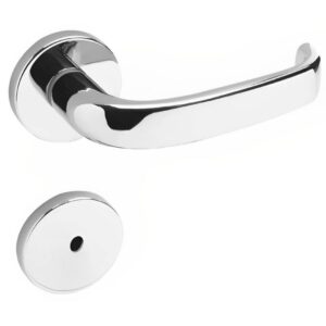 Conjunto de Fechadura 6236 em Zamac Para Banheiro ST2 55 Roseta 323 de Inox Cromado - 21207008-2 - LA Fonte