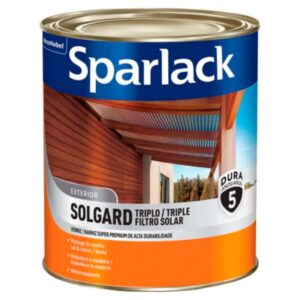 Verniz Sparlack Triplo Filtro Solar Brilhante Para Madeira Natural 900ml - 5203098 - SPARLACK