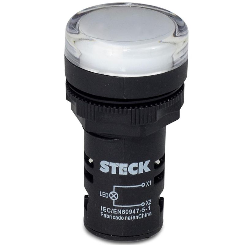 Sinalizador LED 110V Branco - SLDS1105 - STECK