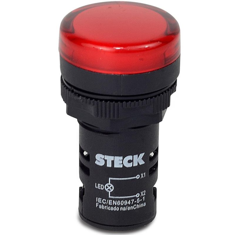 Sinalizador LED 380V Vermelho - SLDS3801 - STECK
