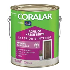 Tinta Acrílica Coralar Duo Fosco Palha 3,6 Litros - CORAL