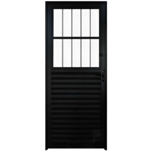 Porta Postigo de Alumínio com 80x210cm Direita Preto - PTORD2238D - HALE