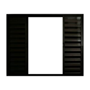 Janela Veneziana de Correr 6 Folhas sem Grade Alumínio Preto 1.00 x 1.50 Linha Modular - PTORD2245 - HALE