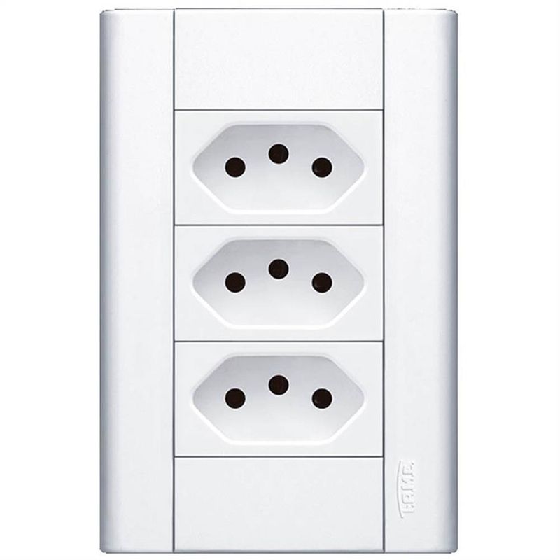 3 Tomadas Modulare 2P+T 20A 250 Volts - 3125 - FAME