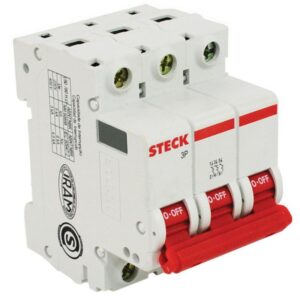 Disjuntor 3P com Curva C de 125 Ampères - SDD3C125 - STECK