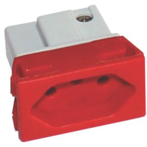 Tomada de Painel com Borne 10A 250V Vermelho - S8622 - STECK