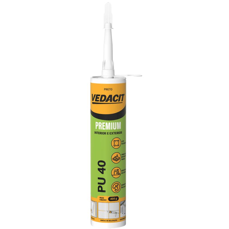 Selante Pu 40 Preto BI 400G De Alta Performance - 148010 - VEDACIT