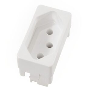 Tomada Universal 2P+T 10A sem Placa Branco - DC-9300/4 - DICOMPEL