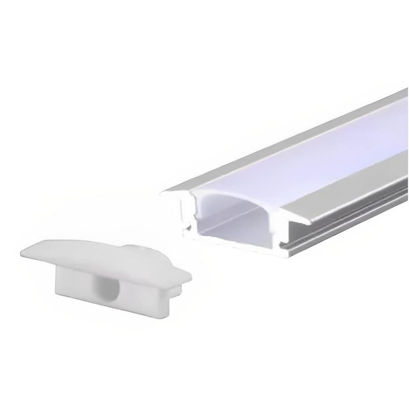 Perfil Slim de Embutir Branco 2 Metros - 9343 - GAYA