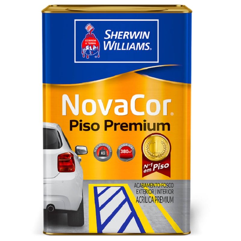 Tinta Novacor Demarcação de Piso Preto 18 Litros - 38087106 - SHERWIN WILLIAMS