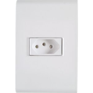 Conjunto de Tomada Branco 4x2 com 1 Tomada 2P+T Liz de 10 Ampères e 250 Volts - 57170010 - TRAMONTINA