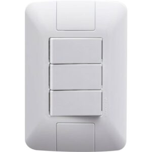 Conjunto com 3 Interruptores Simples Aria 6 Ampères 250 Volts - 57241070 - TRAMONTINA