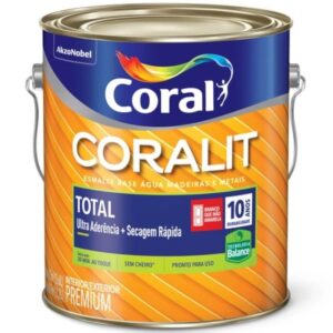 Esmalte a Base de Água Coralit Total Zero Brilhante 3,6 Litros Branco - CORAL