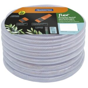 Mangueira para Jardim Flexível Transparente em PVC com Engate 10 Metros - 79182106 - TRAMONTINA