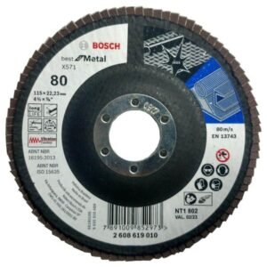 Disco Flap Curvo Bestfor para Metal 115mm Grão 80 - 2608619010-000 - BOSCH