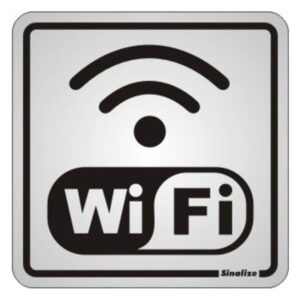 Placa de Alumínio Auto-Adesiva 15x15cm Wi-Fi - 120 BC - SINALIZE