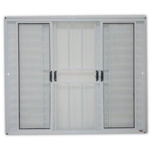 Veneziana Branca de 6 Folhas com Grade 100x120cm - 1404 - JANELLOT