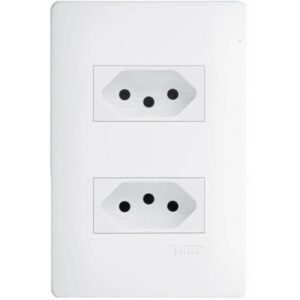 2 Tomadas 2P+T 10A 250 Volts Distanciadas Habitat - 2309 - FAME