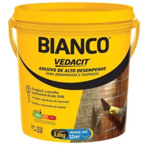 Adesivo para Argamassa e Chapisco Bianco 3,6 Kilos - 121507 - VEDACIT