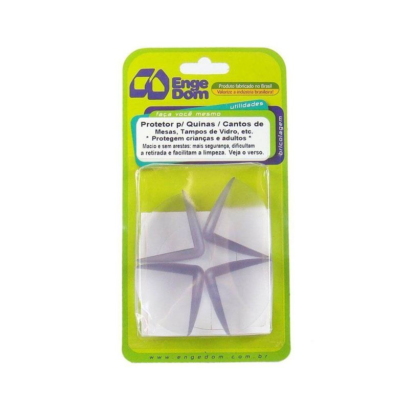 Protetor em PVC de Quinas e Cantos com 4 Peças - 2112 - ENGEDOM