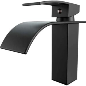 Torneira Cascata Monocomando para Banheiro Preta de Bica Baixa - BAR-003 - STILLUS HOME