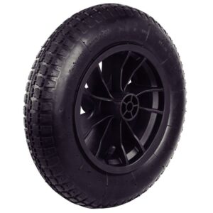 Pneu com Câmara 3.25/8"" com Roda Plástica e Bucha Plástica para Carrinho de Mão - 77741014 - TRAMONTINA