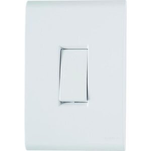 Conjunto Liz Branco 4x2 com 1 Interruptor Bipolar de 10 Ampères e 250 Volts - 57170004 - TRAMONTINA