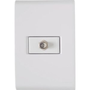 Conjunto Liz Branco 4x2 com 1 Tomada TV/SAT Coaxial - 57170017 - TRAMONTINA