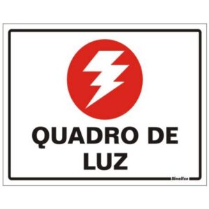 Placa de Poliestireno Auto-Adesiva 20x15cm Quadro de Luz - 220 AL - SINALIZE