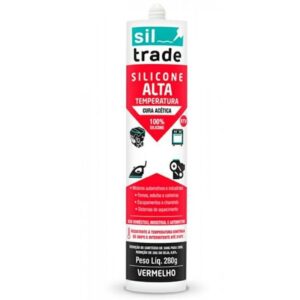 Silicone Alta Temperatura Vermelho 280 Gramas - 1560102 - SIL TRADE