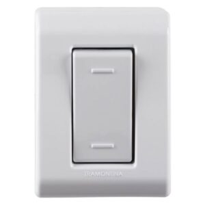 Caixa de Sobrepor com 1 Interruptor Paralelo 10 Ampères 250 Volts LizFlex Branca - 57304005 - TRAMONTINA