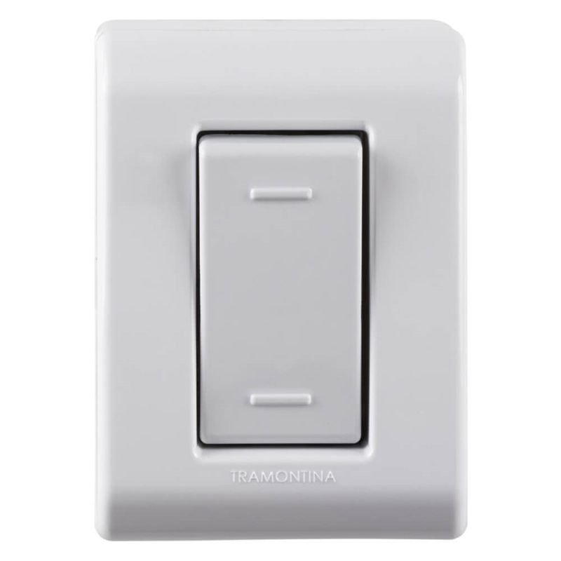 Caixa de Sobrepor com 1 Interruptor Paralelo 10 Ampères 250 Volts LizFlex Branca - 57304005 - TRAMONTINA