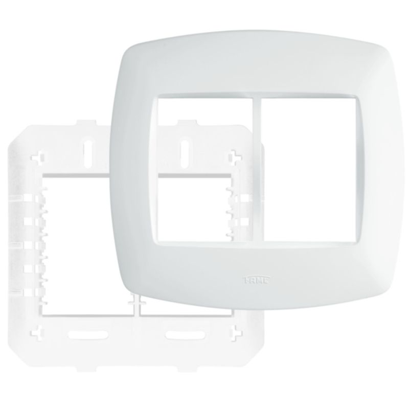 Placa com Suporte 4"" x 4"" 6 Módulos Horizontais Elegance - 2378 - FAME
