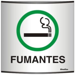 Placa alum.caland.14x14 perm.fumar sinal - 500AJ - SINALIZE