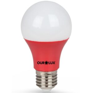 Lâmpada Superled Ouro 60 Colors 7 Watts Vermelho Bivolt - 05457 - OUROLUX