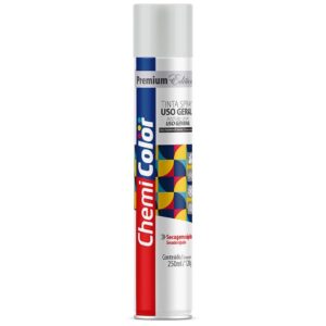 Tinta Spray 250ml Premium Edition para Uso Geral Branco Fosco - 680516 - CHEMICOLOR