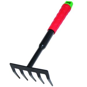 Rastelo para Jardim 5 Dentes com Cabo Plástico 29cm FJ-1006 - 2937006 - TRAPP