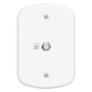 Conjunto Tomada para Antena de TV Para Cabo Coaxial de 75 ohms Blanc - 0144 - FAME