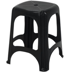 Banqueta Niterói em Polipropileno Preto - 92411009 - TRAMONTINA