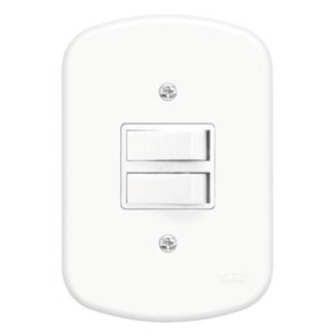 2 Interruptores Simples 10A 250 Volts Blanc - 0627 - FAME