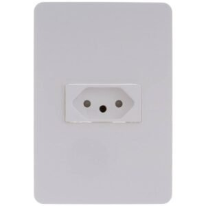 Conjunto Tomada 2 Pinos + Terra 10 Amperes 250 Volts Branco - S71302104 - SCHNEIDER
