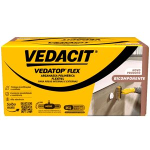 Argamassa Polimerica Flexivel Termoplastica Bicomponente Flex 5000 Bicomp 18Kg - 132873 - VEDACIT