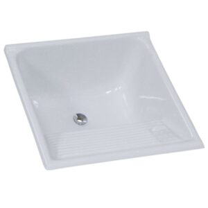 Tanque de Mármore Sintético Extra 62x62cm Pedra Clara - 507907 - A.J.RORATO