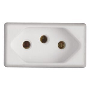 Módulo Tomada 2P+T 10 Ampères 250 Volts Branco - 57115030 - TRAMONTINA