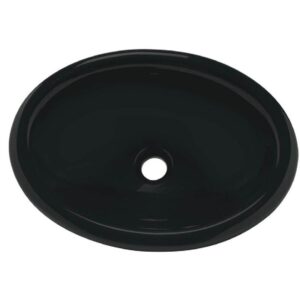 Cuba Oval de Sobrepor 44x32cm Preta - IL6612 - ICASA