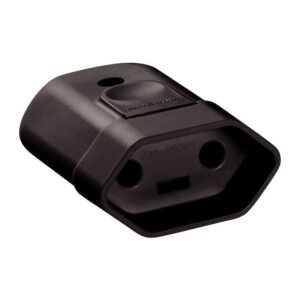Plugue Fêmea Preto 2P de 20 Ampères e 250 Volts - 57403154 - TRAMONTINA