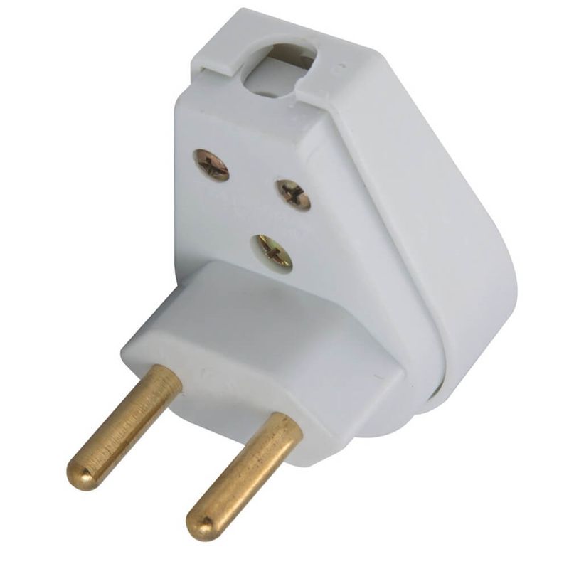 Plugue Angular Cinza 2P de 20 Ampères e 250 Volts - 57401109 - TRAMONTINA