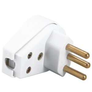 Plugue Angular 2P+T 20A 250 Volts Branco - 57402111 - TRAMONTINA