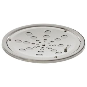 Ralo Grelha Inox Redonda 10cm Polida Com Caixilho Com Fecho - ESTILMAX